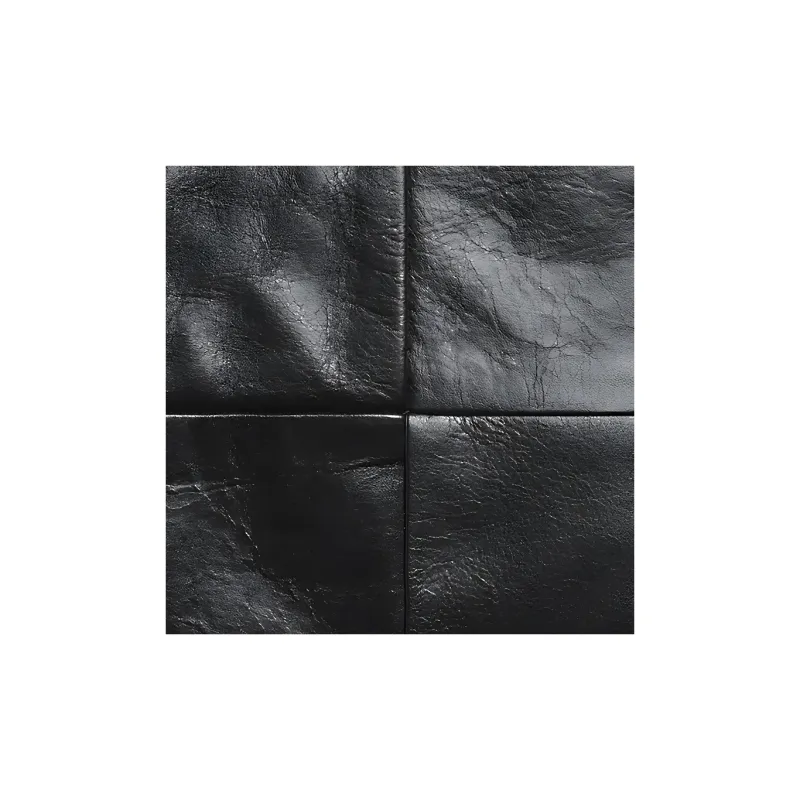 Bottega Veneta Cow Leather Patchwork With Fabric Wallet Men's Black-2