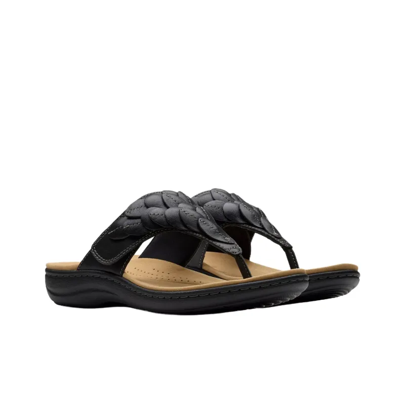 Clarks Abrasion Resistant Flip Flops Women's Black-2