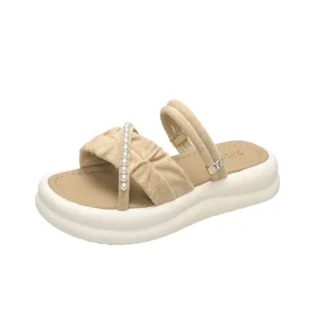 PARK DANCE Rubber Sole Abrasion Resistant Slide Slippers Women's