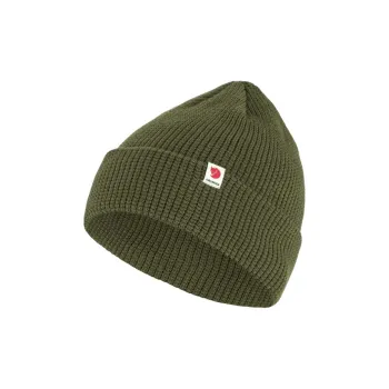 Fjallraven Recycled Polyester, Knitted Fabric Beanies Unisex Green