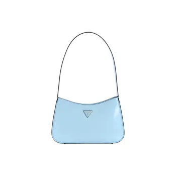 GUESS Artificial Leather Shoulder Bag Medium Size Women's Blue