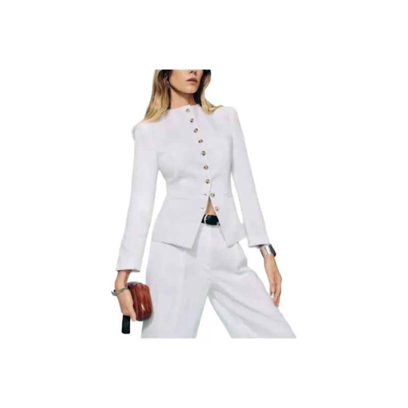 REFORMATION Lydia Linen Jacket Jackets & Coats Women's-0