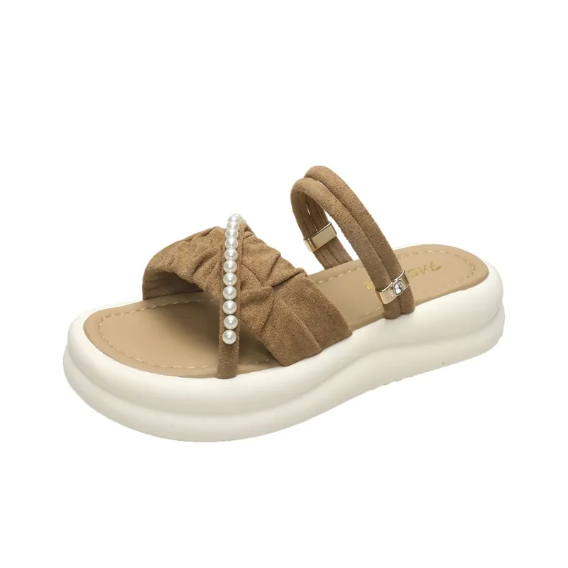 PARK DANCE Rubber Sole Abrasion Resistant Slide Slippers Women's-0