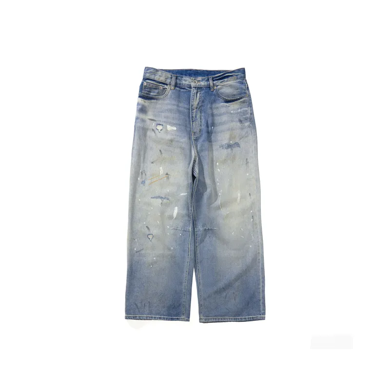 NOTHOMME Monterest Shun Time Wilderness Jeans Unisex Yellow Mud Washed-0