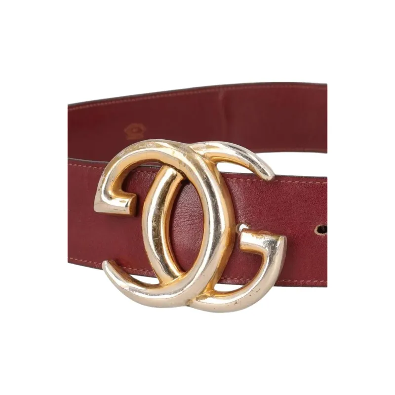 GUCCI Leather Belts Women's Red 4CM-2