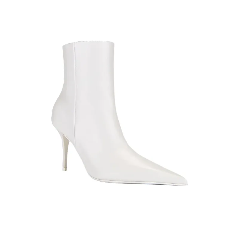 AMINA MUADDI Barbara Ankle Boots 9cm Women's White-2