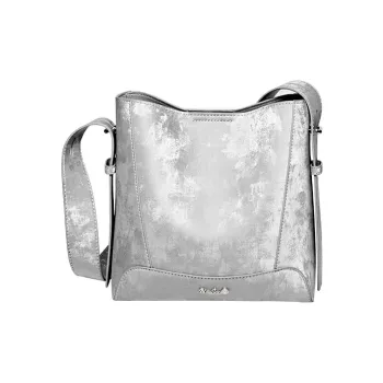 Narandu Cow Leather Bucket Bag, Shoulder Bag, Crossbody Bag Regular Women's Space Silver