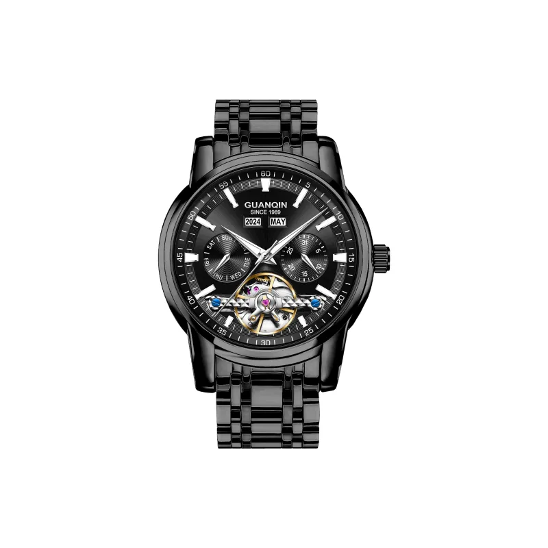 GUANQIN Mechanical Movement Stainless Steel Watchband Watch Men's Watches Gray Dial-30