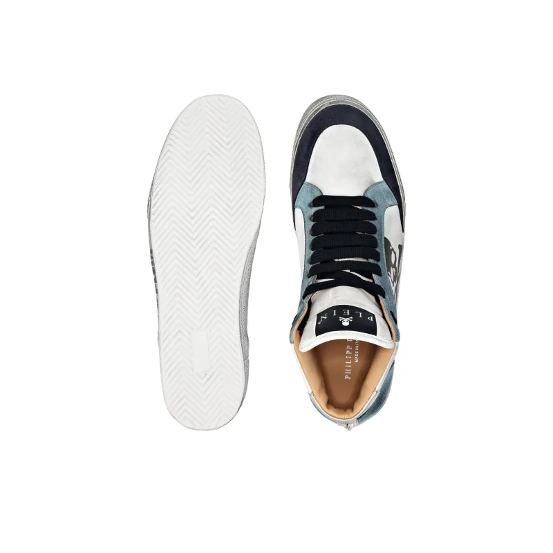 PHILIPP PLEIN Retrokickz High Top Skateboard Shoes Unisex Blue Green-3