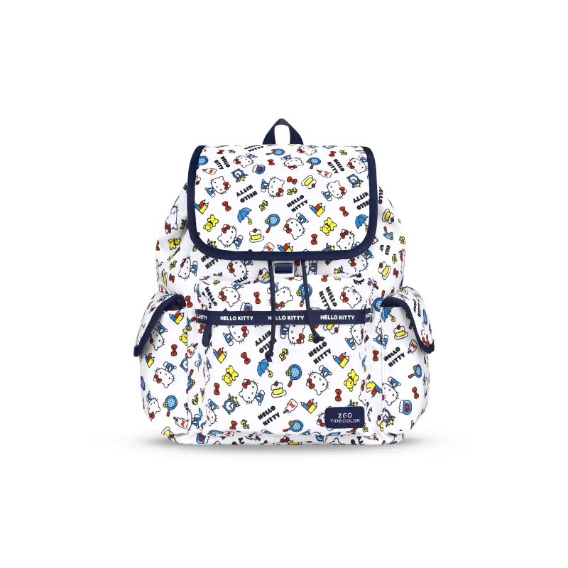 Zgo Hello Kitty Polyester Attractive Backpack Regular Women's White Blue-0