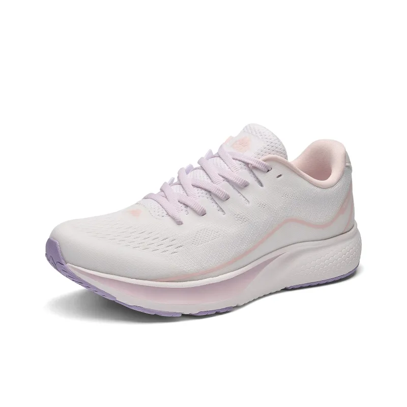 Kappa Cushioning Abrasion Resistant Breathable Low Top Running Shoes Women's White Purple-2