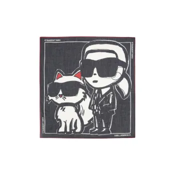 KARL LAGERFELD Modal Silk Scarves Women's Black