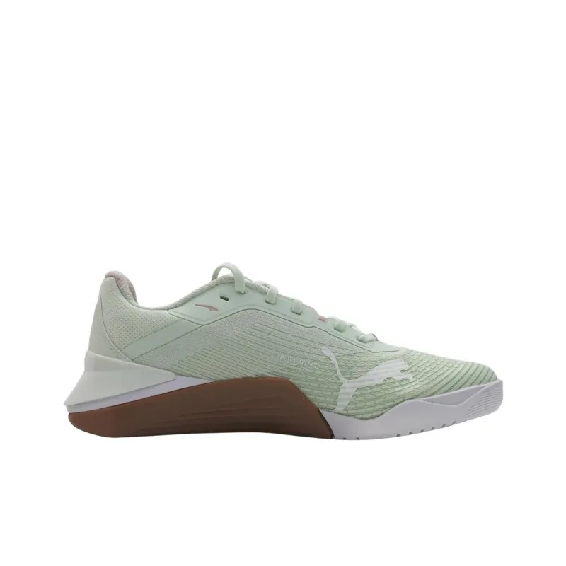PUMA Abrasion Resistant Low Top Training Shoes Women's Green Brown-1