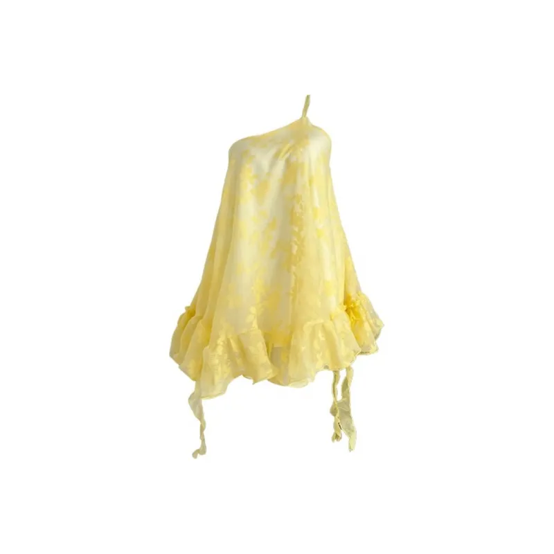 XUANSHU Slip Dresses Women's Yellow-1