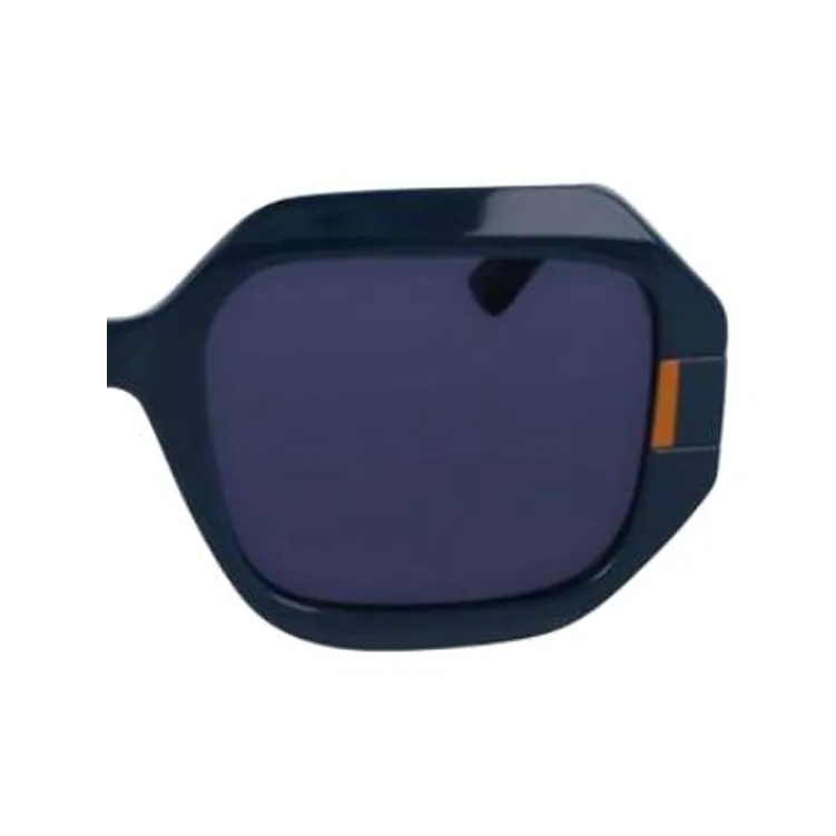 KARL LAGERFELD Titanium Stainless Steel Cellulose Acetate Irregular Shape Sunglasses Unisex Blue-2
