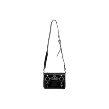 Vivienne Westwood Leather Shoulder Bag Women's Black