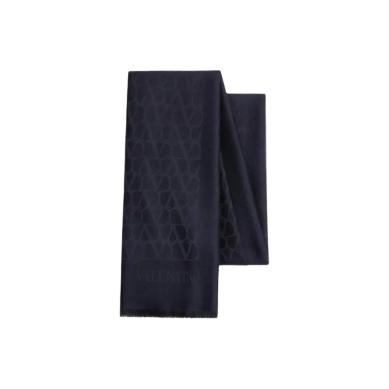 Valentino Silk, Wool Knit Scarves Women's Black-0