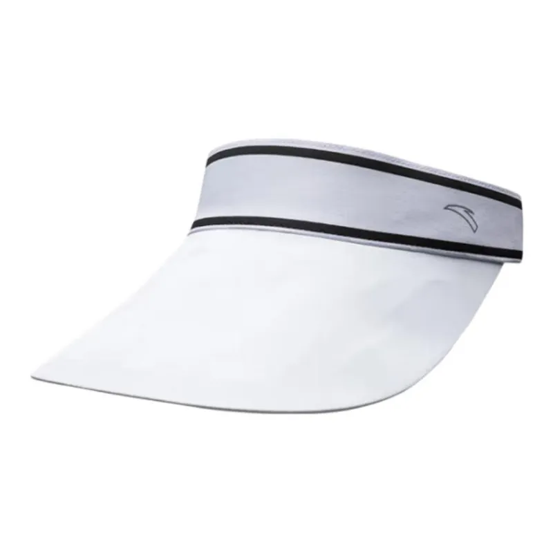 Anta Variety Training Collection Matte Ultra Fine Taffeta Sun Protection Hats Unisex Pure White-0
