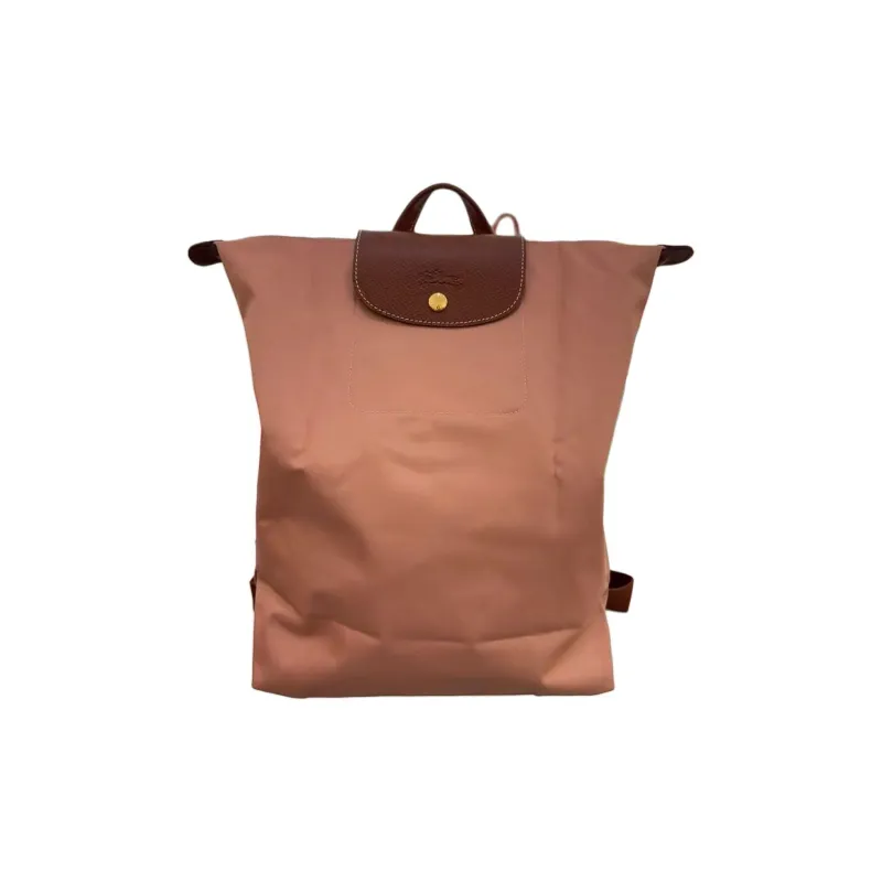 LONGCHAMP Le Pliage Polyamide Backpack Medium Size Women's Pink Black Tea-0
