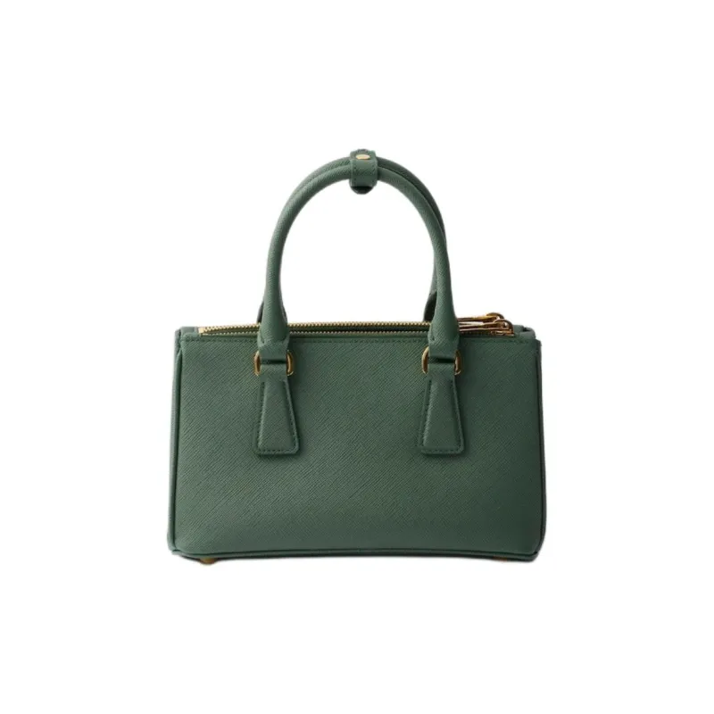 PRADA Saffiano Calfskin Shoulder Bag, Crossbody Bag, Handbag Mini Women's Sage Green-2