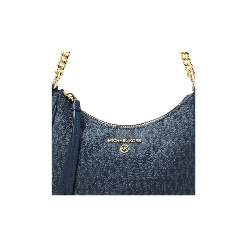 MICHAEL KORS Jet Set Charm Leather Trim Shoulder Bag, Handbag, Shoulder Bag Trumpets Women's Marine Blue-3