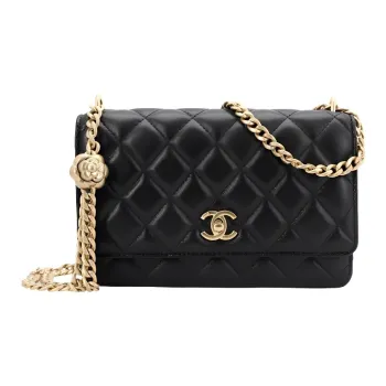 CHANEL Classic Flap CF Lambskin Shoulder Bag, Crossbody Bag Women's Black
