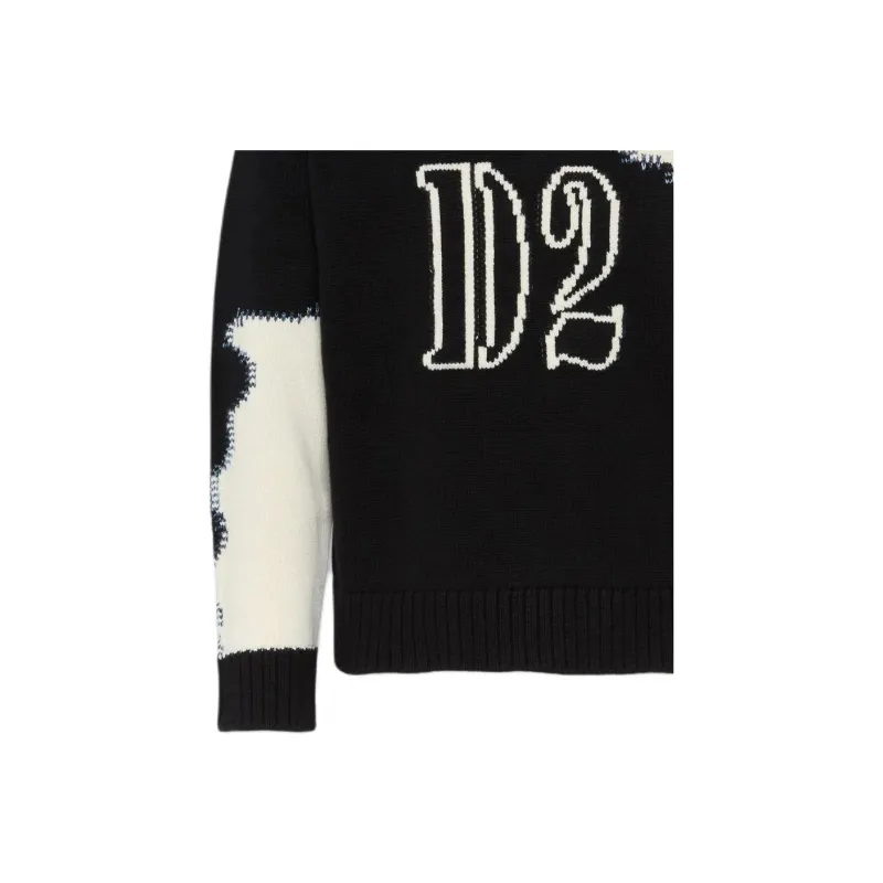 DSQUARED 2 Sweater Men's Black White-5