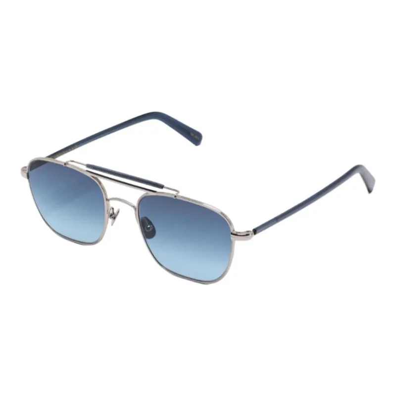 MOSCOT Metal Acetate Aviator Sunglasses Women's Silver-0