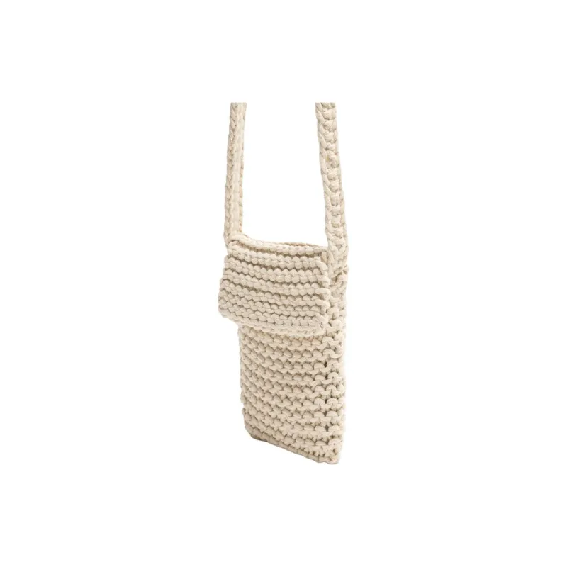 ZARA Cotton Cell Phone Pouch Women's Light Beige Yellow-1