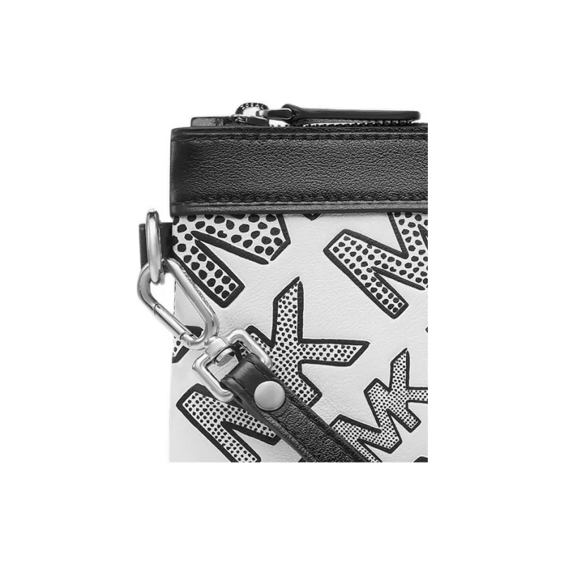 MICHAEL KORS Cow Leather Coin Purse Clutch Small Size Men's White & Blue-3