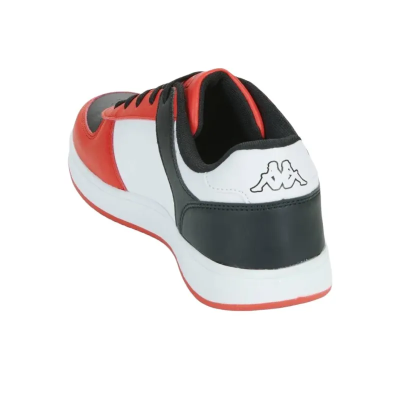 Kappa Abrasion Resistant Low Top Skateboard Shoes Men's Red White Black-4