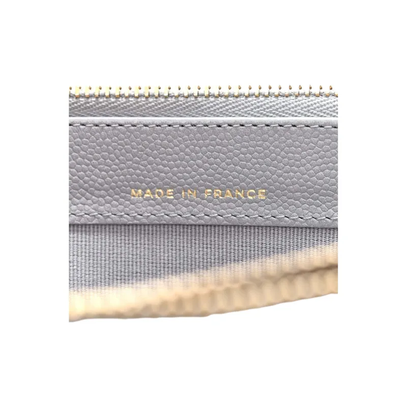 CHANEL Grain Cow Leather Cell Phone Pouch, Handbag, Shoulder Bag, Crossbody Bag Women's Gray-6