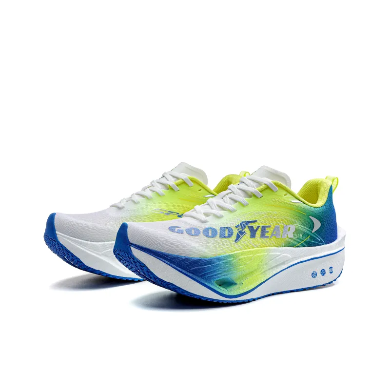 GOOD YEAR Running Shoes Unisex Low Top White, Lime-7