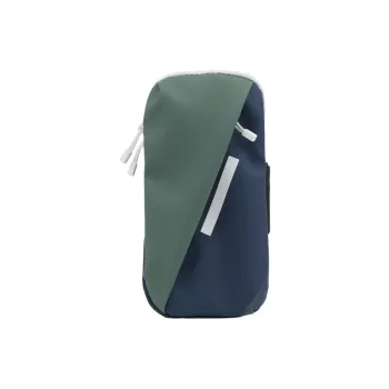 DECATHLON Polyester Arm Bag Cell Phone Pouch Unisex Cyan & Green