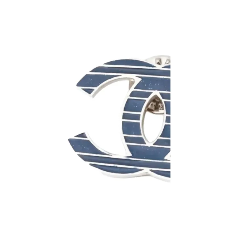 CHANEL 2010 Interlocking Cc Logo Brooch-2