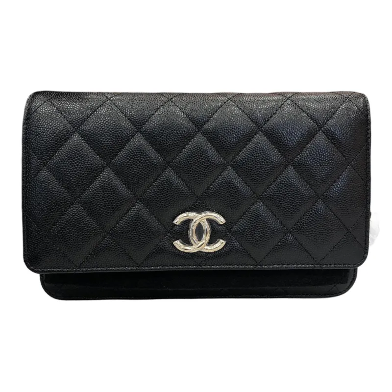 CHANEL WOC Caviar Cow Leather Shoulder Bag, Crossbody Bag, Wallet Women's Black-0