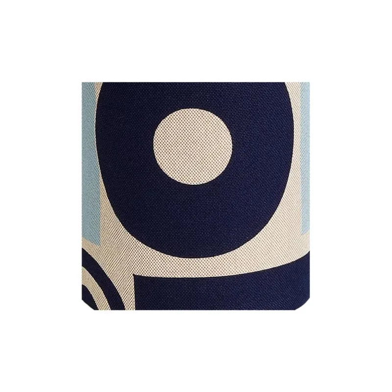 HERMES Cotton Linen Blend Bucket Bag Handbag Mini Women's Navy Blue & Blue-2