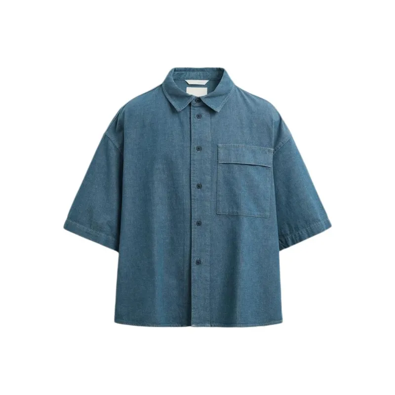 ZARA Shirts Men Blue/Green-0