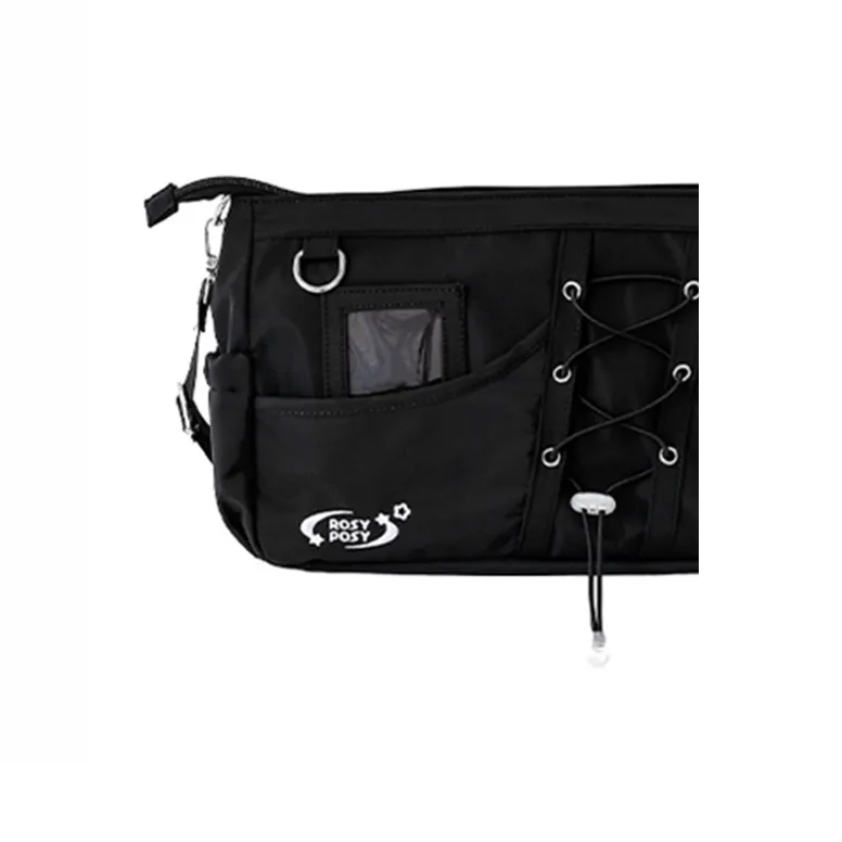 Rosyposy Waterproof Memory Cloth Crossbody Bag, Shoulder Bag Regular Women's Black-4