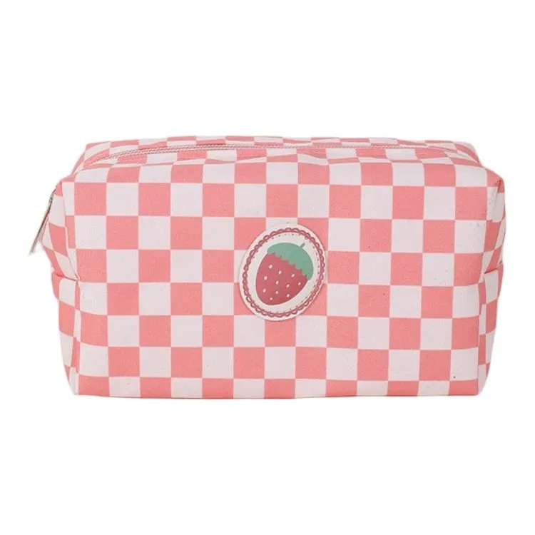 ZHIYIN Square Floral Skincare Storage Bag Portable Large Capacity Storage Bag Travel Toiletry Bag Make up Tools-3