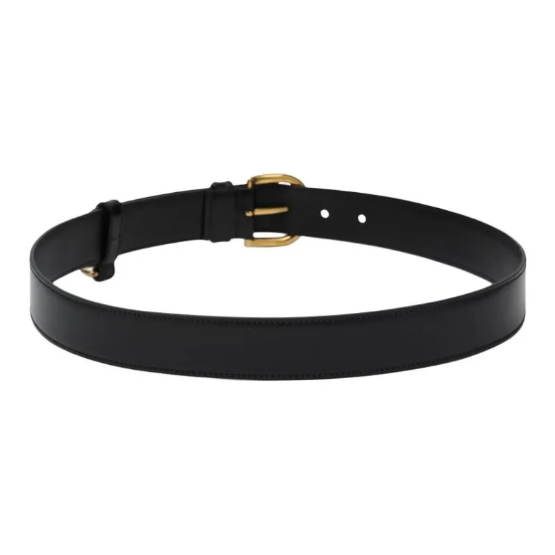 PRADA Cow Leather Belts Women's Black 3.3CM-1