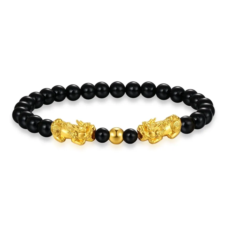 KING TAI SANG Chinese Auspicious Animal Lucky Bead Good Luck YK988B-4 Solid Gold Fixed Price Bracelets Unisex-0