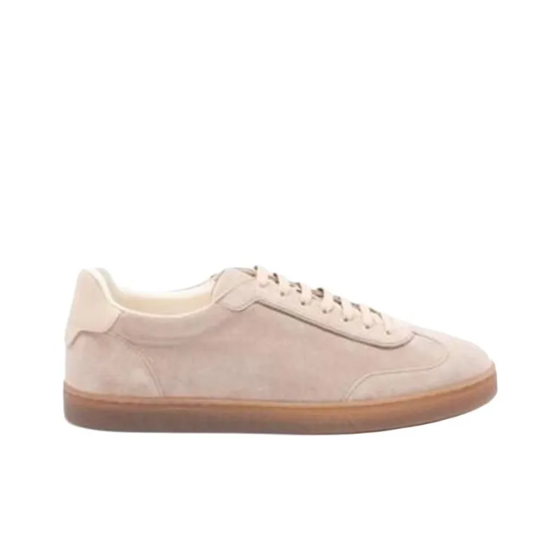 Brunello Cucinelli Low Top Skateboard Shoes Men's Beige-1