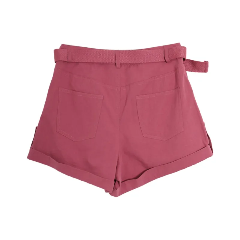 SETIROM Denim Shorts Women's Fuchsia-1