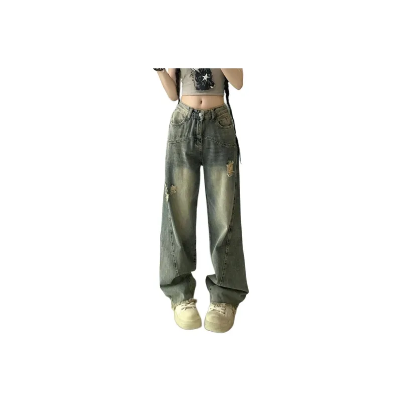 MIMOSA CHUR Jeans Women's Vintage Blue[High Quality]-0