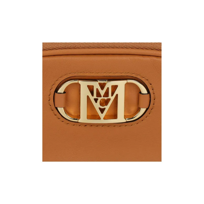 MCM Leather Crossbody Bag, Shoulder Bag Mini Women's Red Brown-4