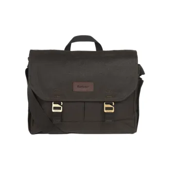 BARBOUR Batik Fabric Shoulder Bag Men's Black