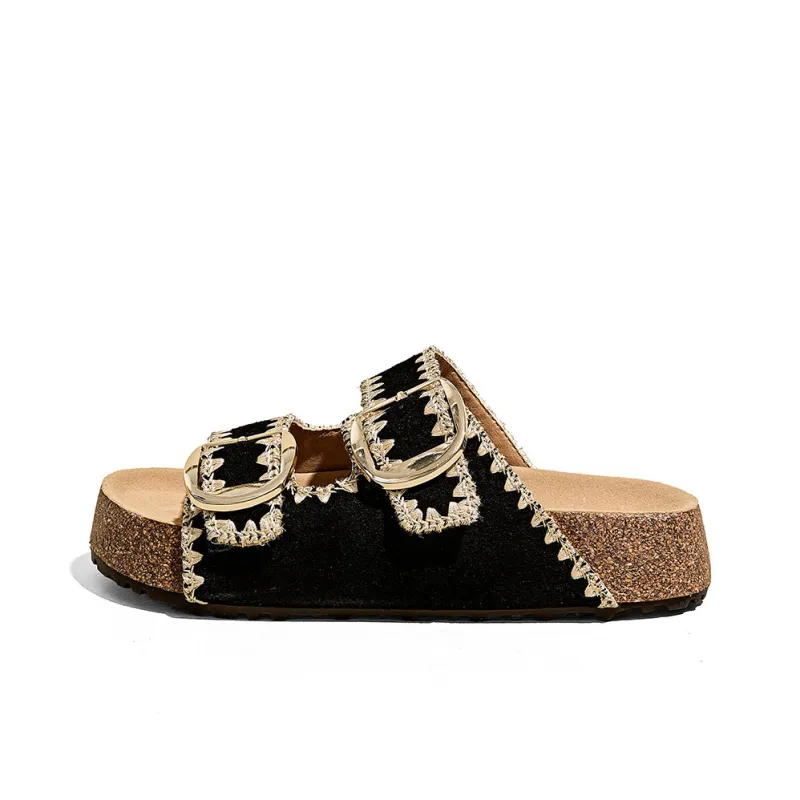 A Poinsettia Princess Slide Slippers Women's-5