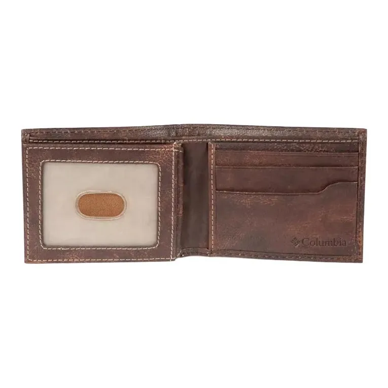 Columbia Genuine Leather Wallet Men's Brown-3