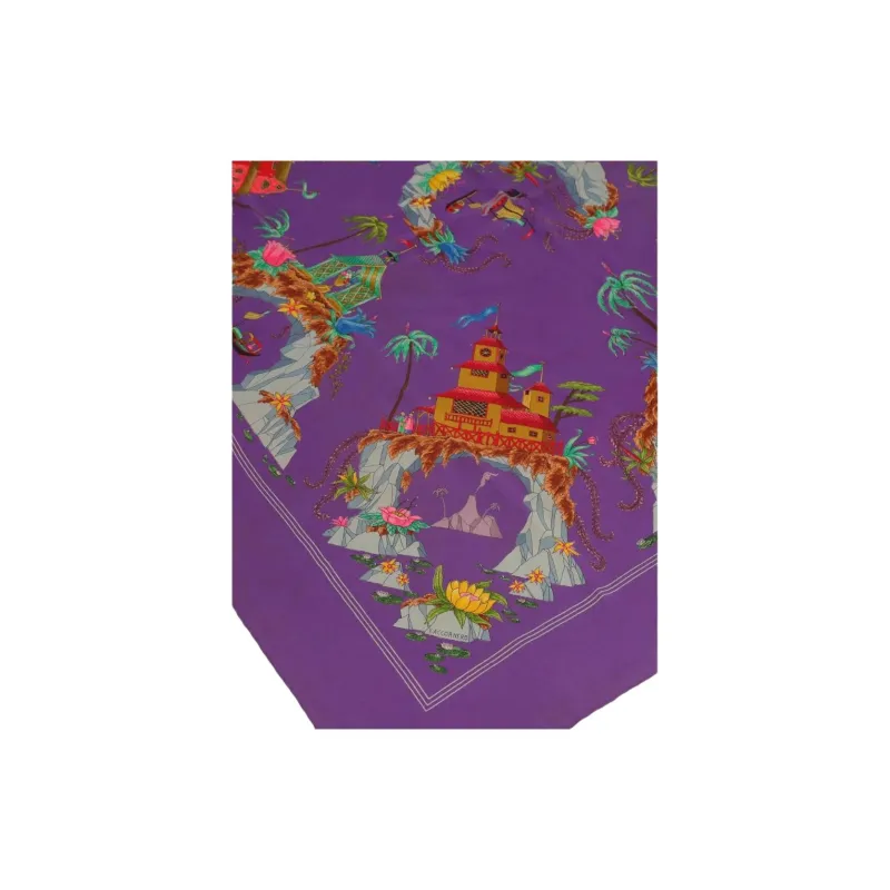 GUCCI Silk, Silk Scarves Women's Purple-1